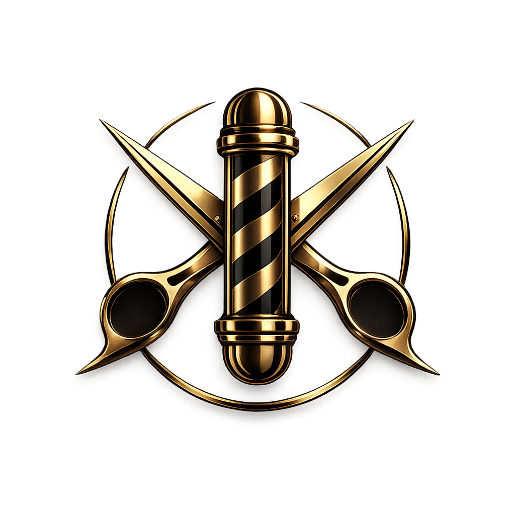 Luksusowe logo barberskie w złocie